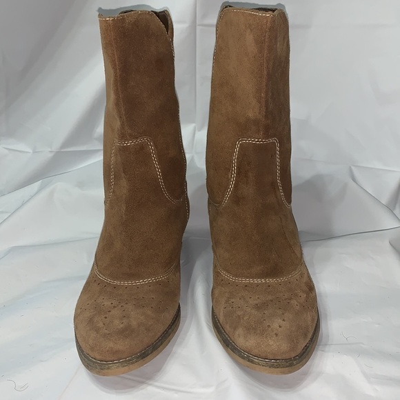 AMERICAN Eagle Tan Leather Heeled Boot Size 8.5 1671-249 - Picture 2 of 13